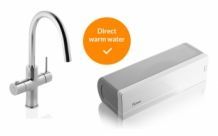 Floww Premium3 Twist Round 3-in-1 mechanische keukenmengkraan Chroom + Combi L kokendwater boiler 70-20-009